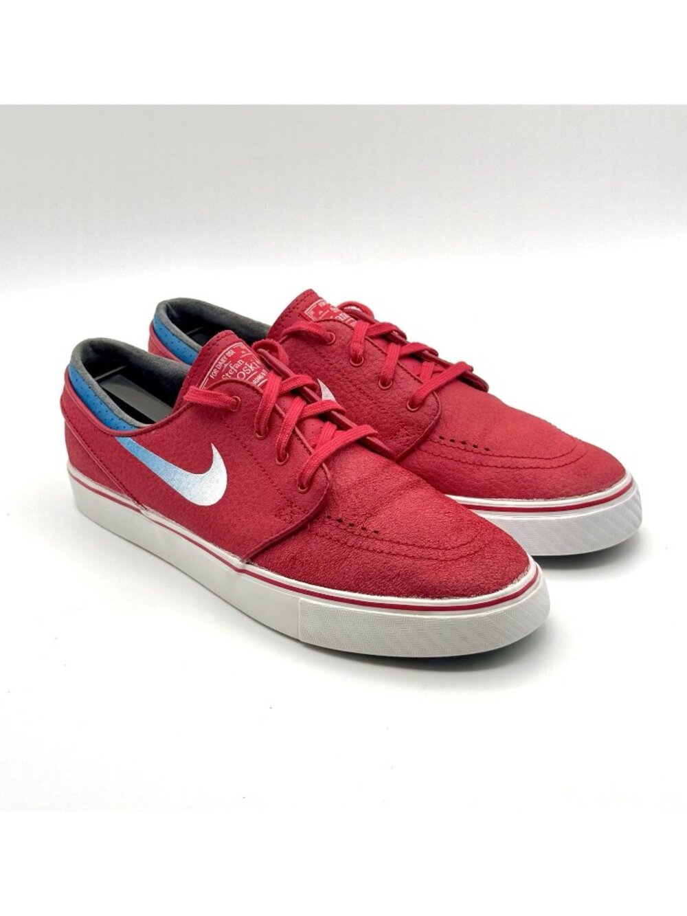 Nike SB Stefan Janoski Rare Red Textured Leather Skate Shoes 616490-614 Mens 9
